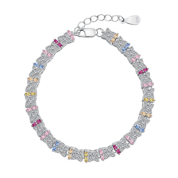 ˇ輝くジュエリーˇユニークなカラフルな花の形のデイリーブレスレット