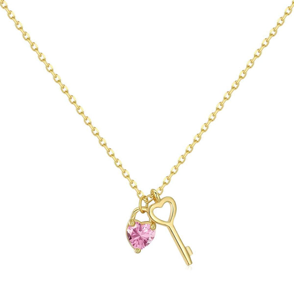ˇ輝くジュエリーˇユニークなハート型のキーペンダントネックレス