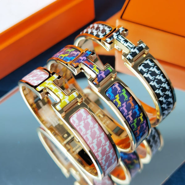 シャイニージュエリー H ホースブレスレット 12mm