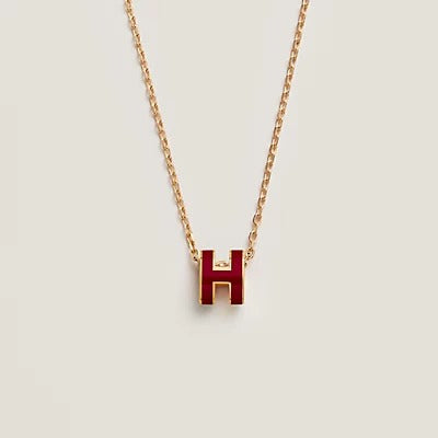 ˇシャイニージュエリーˇHM CLIC レッドエナメルゴールドネックレス